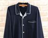 Eye Sleeper Long Open Made of Soft Cotton Smooth Knit Size 30031 K's Men's Pajamas, Sleeve, Front, Spring/Autumn, 100% Fabric, (LL Navy)