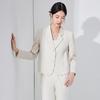 Petite Women's White Short Suit Set: High-End Casual Blazer Jacket for Spring/Autumn 2025
