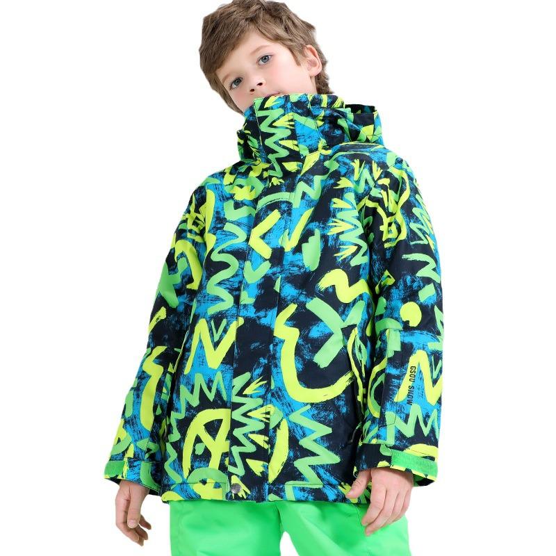 Gsousnow Kids' Windproof Waterproof Ski Jacket - Warm Ski Suit for Boys & Girls Outdoor