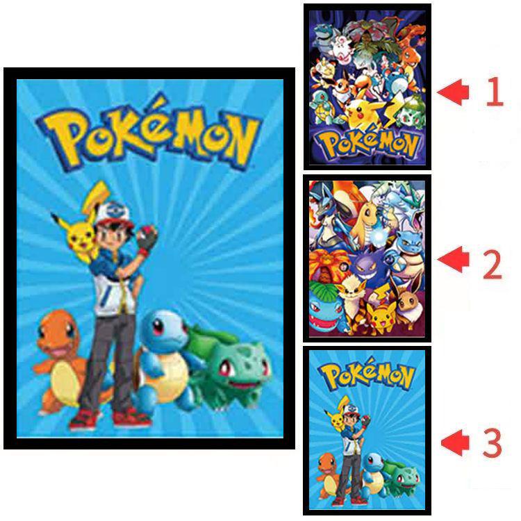 Hello Kitty & One Piece 3D Lentikulärt Pokemon-affisch