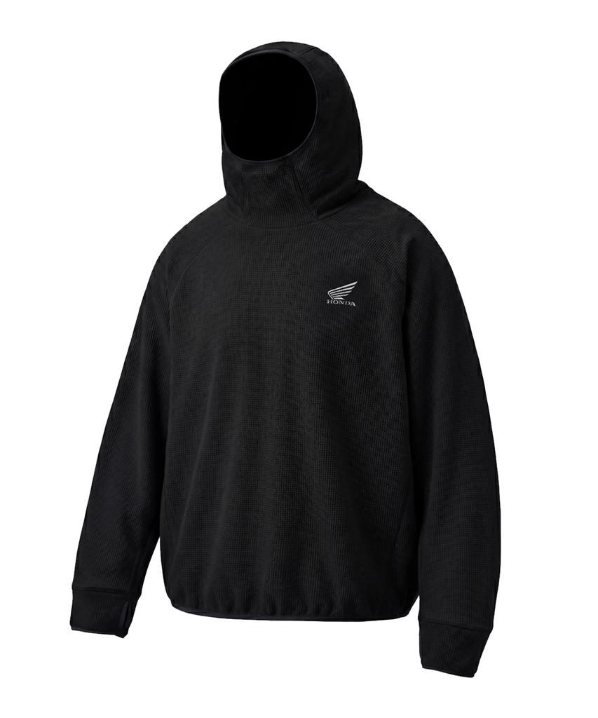 PHYPS MOTORCYCLE H-Tech Waffle Back Pocket Hooded Long Sleeve Black
