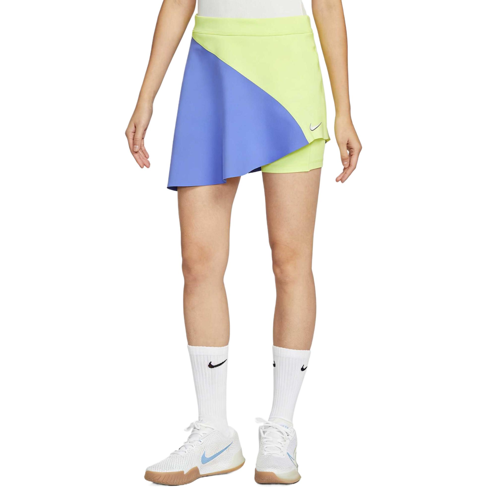 Женская теннисная юбка Nike Dri-Fit Court Slam с высокой талией, цветоблочная II3234-736 XS