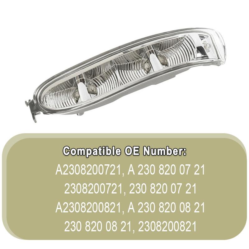 Rearview Side Mirror Turn Signal Light For Mercedes W209 CLK 2002 2003 2004 2005 2006 2007 2008 2009 A2308200721 A2308200821