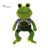 Frog Prince Princess Plush Doll Toy, Cute Stuffed Animal with Striped Shirt/Skirt, Gift for Kids Lovers Soft Pillow Bedroom, Birthday Cartoon