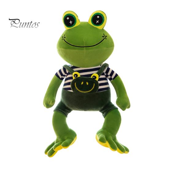 Frog Prince Princess Plush Doll Toy, Cute Stuffed Animal with Striped Shirt/Skirt, Gift for Kids Lovers Soft Pillow Bedroom, Birthday Cartoon