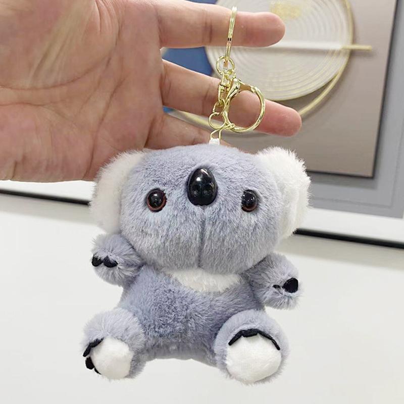 

Little Lazy Cute Koala Plush Pendant Keychain Doll Backpack Accessories Doll серый