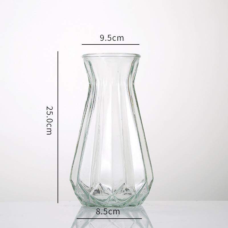 European Origami Glass Vase - Elegant Hydroponic Flower & Dried Decor for Living Room
