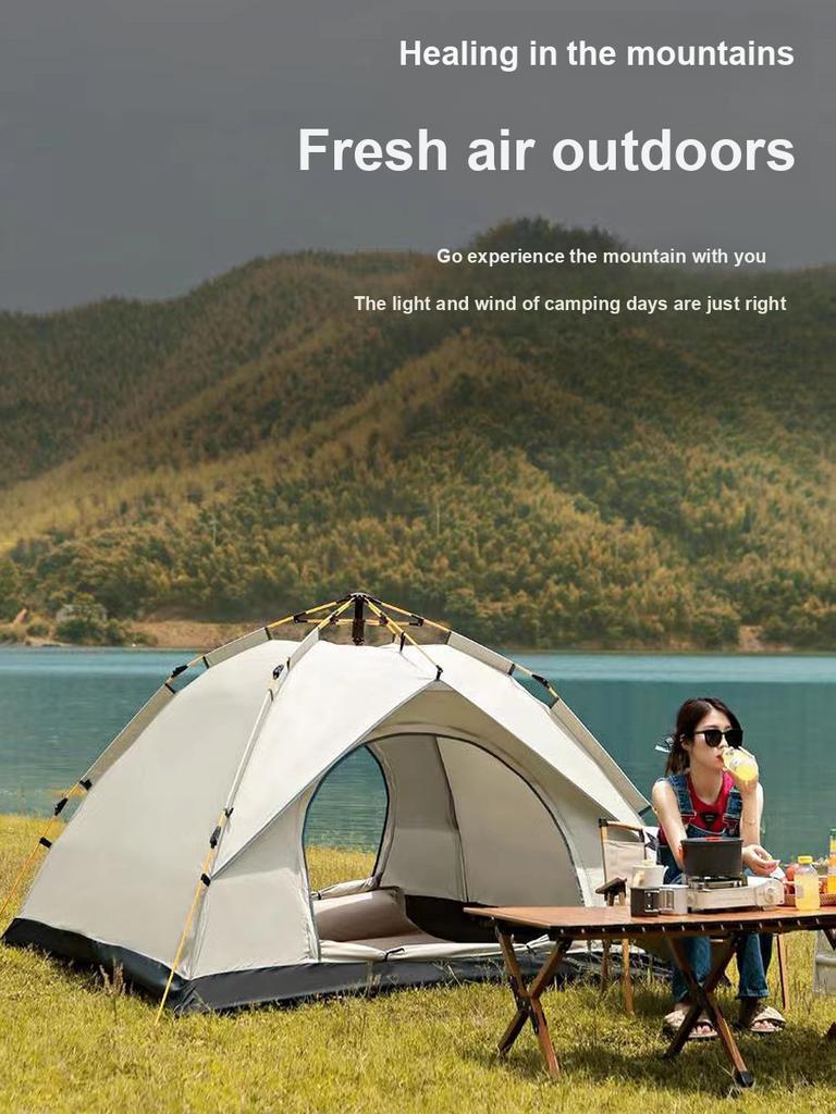 Portable Automatic Folding Tent for Camping, UV Protection, Waterproof, Thickened Tent Set