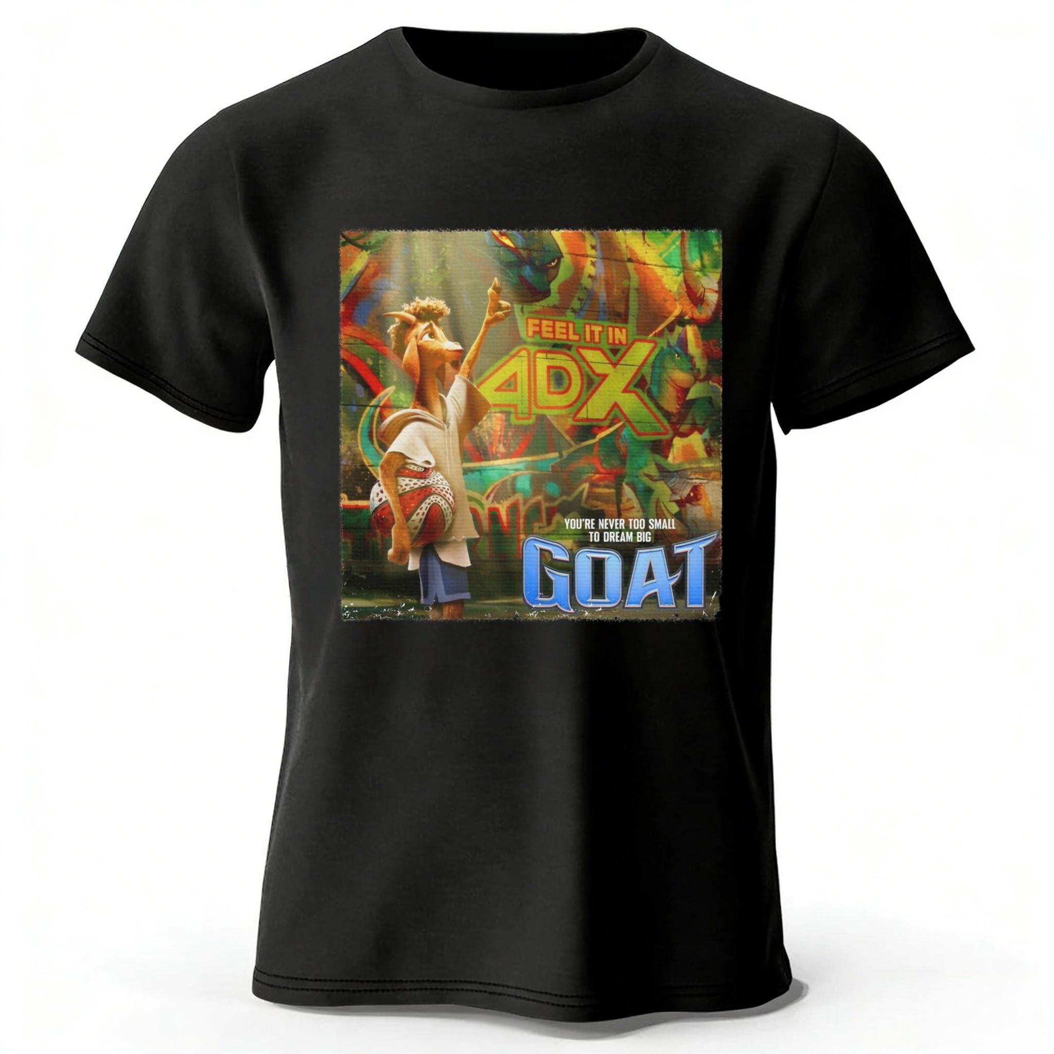 

Spring 2026 Anime Movie GOAT Same Style Pure Cotton ShortSleeve Peripheral Unisex Street Fashion Casual Oversized TShirt Top S