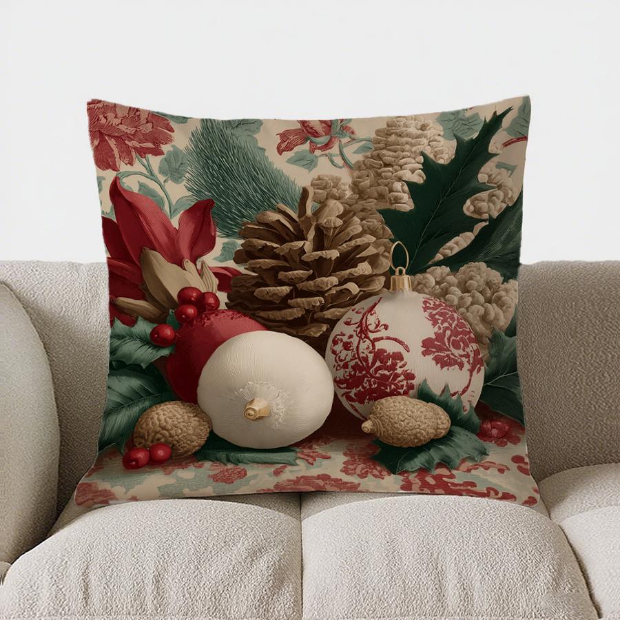 Home Decor Christmas Tree Pixel Art Pattern Pillow Cover Pattern Cushion Cover Suitable For Sofa Bedroom Car Pillow Cover