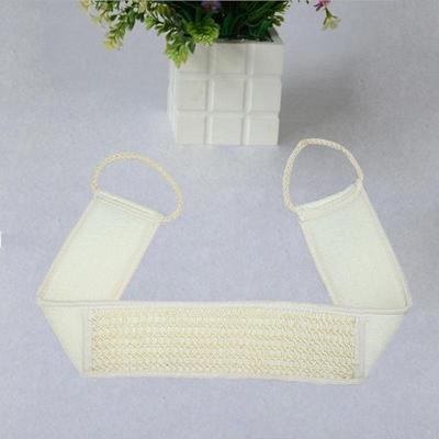 Natural Cotton Linen Loofah Back Scrubber - Exfoliating Bath Brush