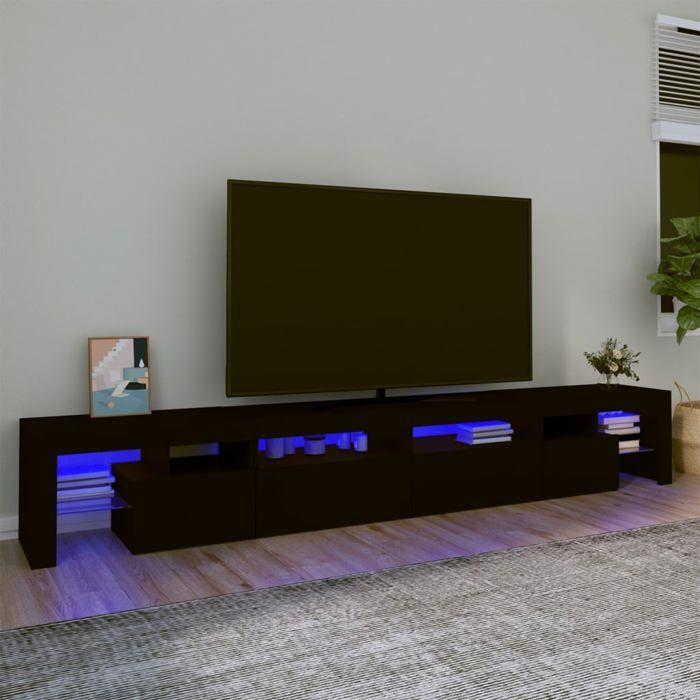 VidaXL Meuble TV avec Lumières LED Centre de Divertissement Rangement Meuble Média Meuble de Salon Salle de Séjour Maison 3152819