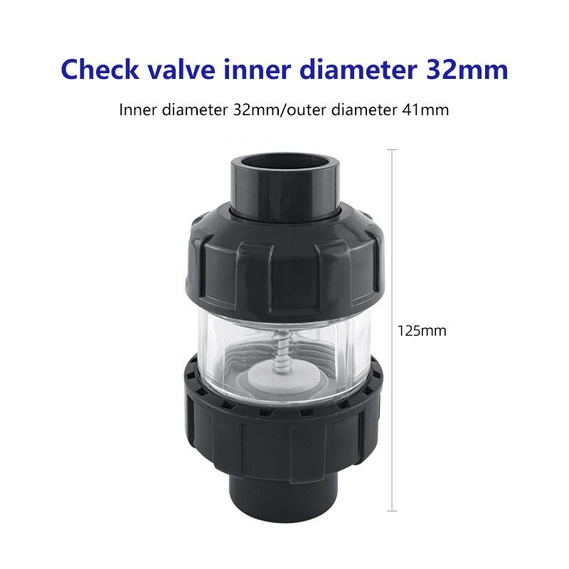 1 Pcs Aquarium Check Valves Non Return Anti-Siphon Fish Tank Lifting Check Valve 20/25/32Mm Transparent