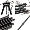 CAMPING MOON Tripod M, 3-Tier Folding Campfire Tripod, 15kg Max Weight Capacity, Storage Case Included, Black Gear, MS-080-BK