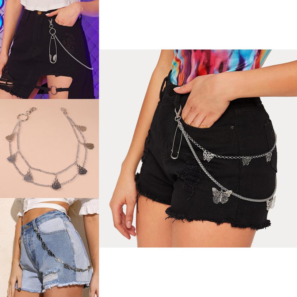 Womens Metal Cross Waist Chain For Street Style Hip Hop Fashion