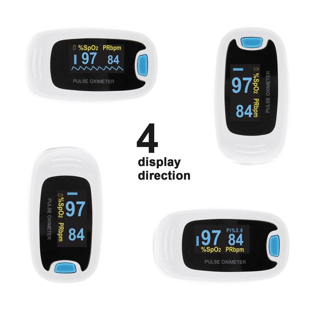 Fingertip Pulse Oximeter Blood Oxygen Saturation Monitor SpO2 PR heart rate CE FDA