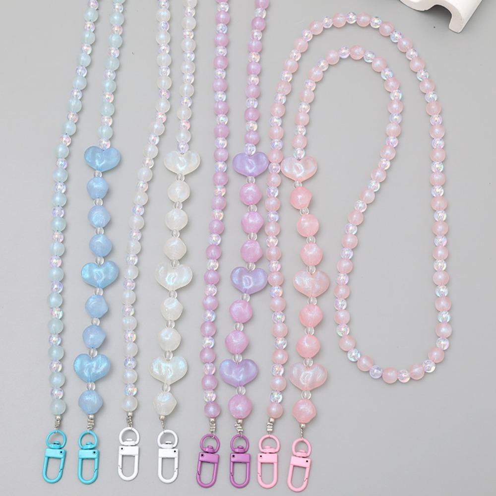 

Cellphone Lanyard Beaded Crossbody Phone Chain Night Glow Phone Neck Straps Earphone Case Strap style 7