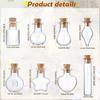 Clear Glass Mini Wishing Bottles Jars with Cork Stoppers Set for Craft Enthusiasts Art Projects Decors Party Favor