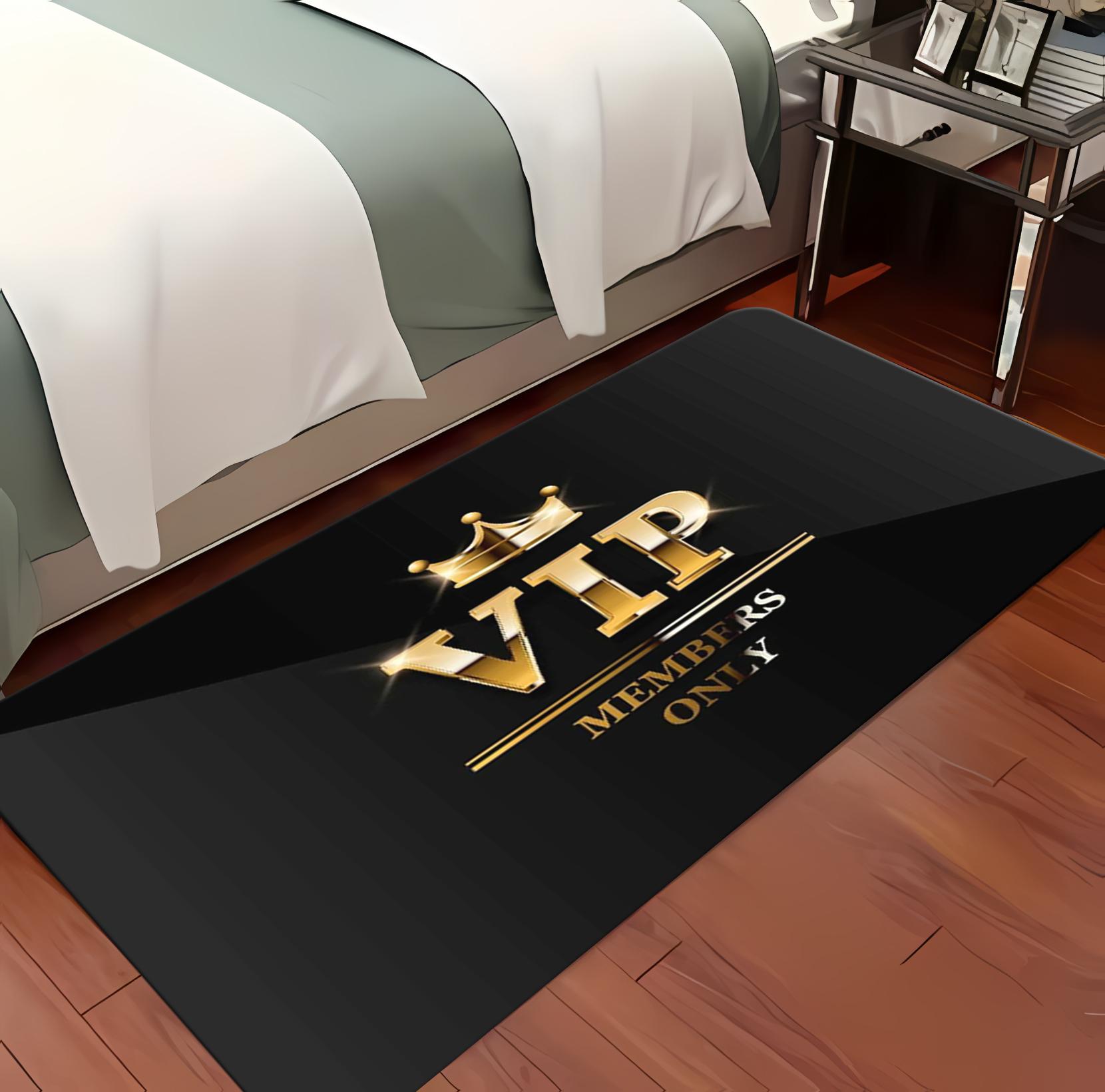 

1pcs VIP Member Only Welcome Mat Non-Slip Polyester Rug Entrance Doormat Living Room Bedroom Bathroom Kitchen Home Carpet 40cmx60cm