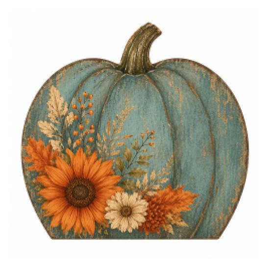 Desktop Decorative Wood Signs Thanksgiving Fall Pumpkin Table Decoration, Rustic Block Wooden Sign, Autumn Vintage Decor Farmhouse Tabletop