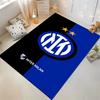 Inter Milan Logo Design Rug, Blue and Black Non-slip Rug Suitable for Living Room and Bedroom Sofas