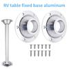 2Pcs Camper Table Leg Base Aluminium Alloy RV Pedestal Table Anti-rust RV Table Floor Mounting Base for RV Dinette Table