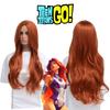 Teen Titans Starfire Cosplay Wig Soft Heat-resistant Fiber For Safe Styling