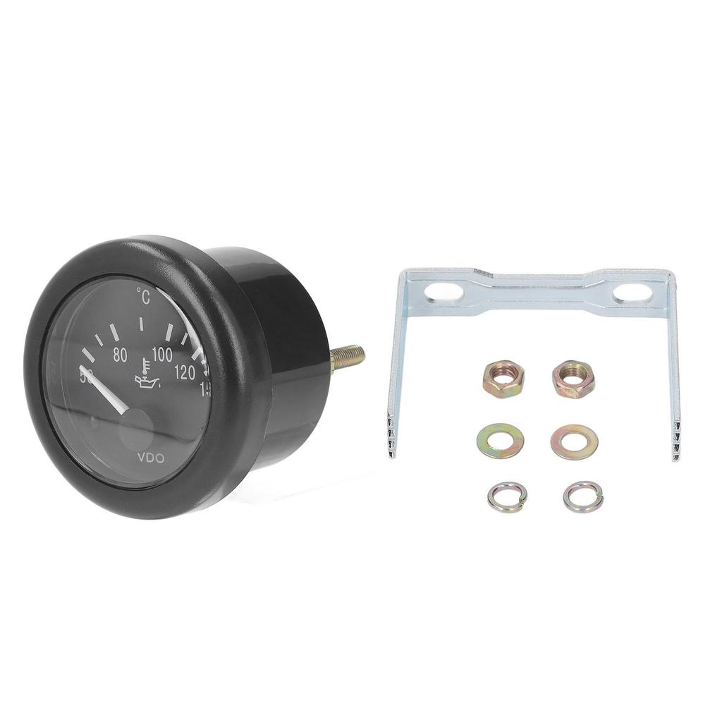 Oil Temperature Gauge Coolant Thermometer Temp Meter 52mm ABS 50‑150 Celsius  Range for Car Engine 12V
