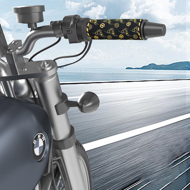 

WUPP CSZH-974B2 Pattern Design 12V Motorcycle Heating Pad 5+1 Gear Handlebar Heated Grips with Memory Function,1.5m ACC Cable Type A