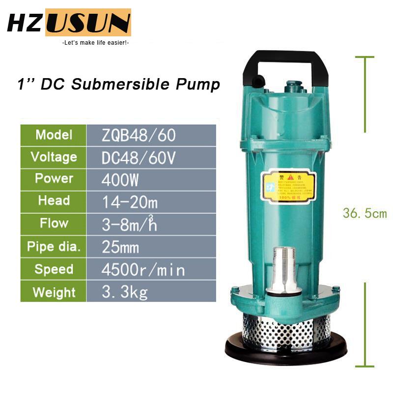 Portable DC Brushless Submersible Pump 48V 60 V Battery Car Water Pump High Lift Large Flow Solar Clean Dewatering Water Pump