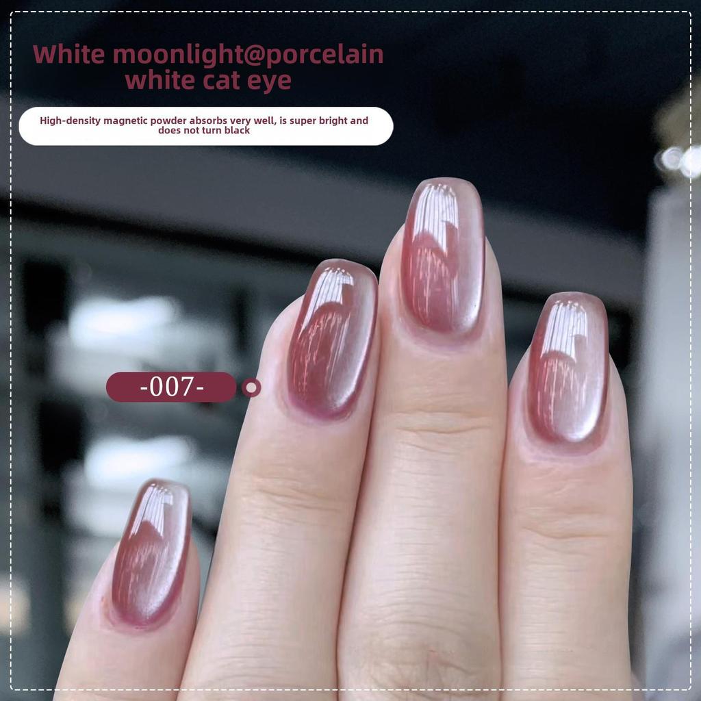White Moonlight Crystal Cat's Eye Nail Polish - Autumn/Winter Collection, Special Edition.