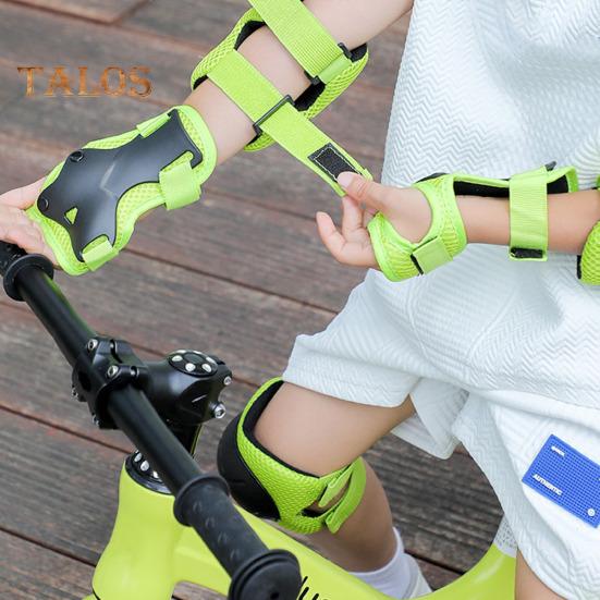 Kit di protezioni per pattinaggio per bambini, 6 pezzi, con ginocchiere, gomitiere, polsiere, pattini a rotelle, skateboard, scooter, bici, attrezzatura di sicurezza per ciclismo