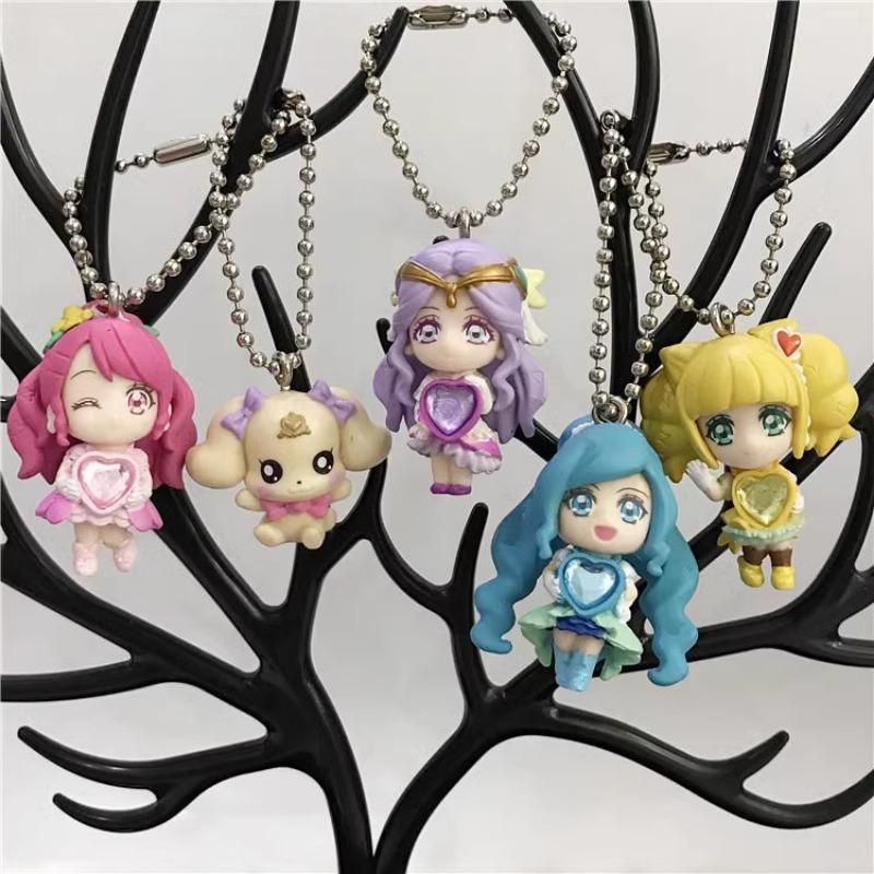 Bandai Hugtto Cuddle Capsule Toys Pretty Cure Tropical-Rouge Summer Angel Flamingo Cure Peace Blossom Happy Peach Figure
