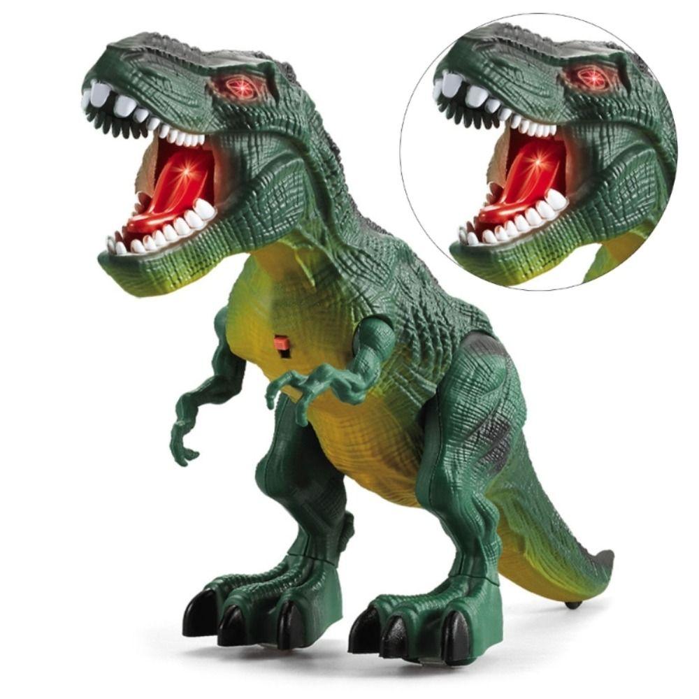 

Sound Effects Walking Robot Dinosaur Animal Model Kids Dinosaur Toys Electronic Toy зелений
