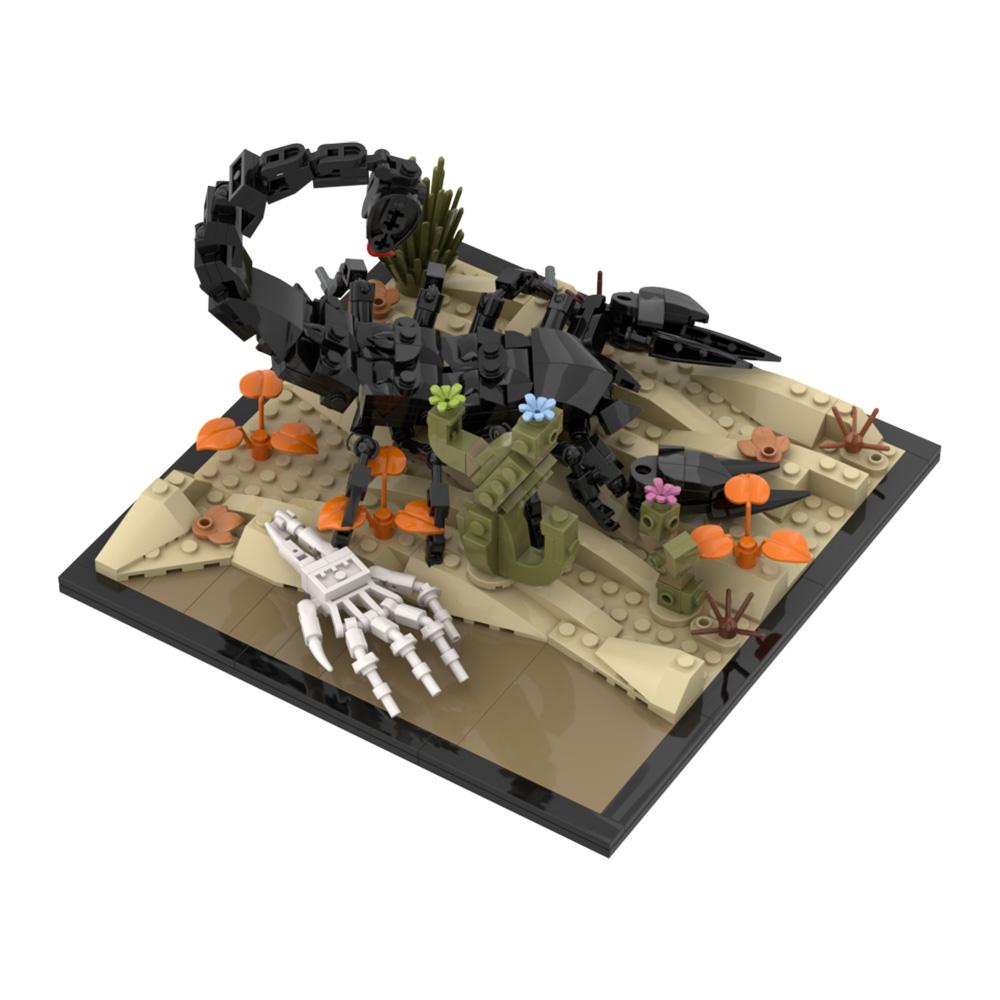 MOC Wüsten-Skorpion Bausteine Modell Giftiges Insekt Skorpion Niemandsland Wüstensteine Montage Spielzeug Kinderspielzeug Geschenke