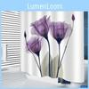 Chic 3d Mart Waterproof Lotus Print Bathroom Polyester Shower Curtain With 12 Hooks Ideal For Home Or Gift Giving