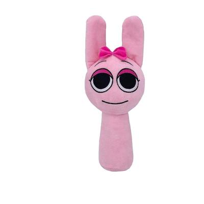 Sprunki Plush Toy 25CM Sprunki Stuffed Animal Doll Horror Game Plush Soft Animal Pillow Figure Doll Christmas Birthday Gift for Adults Kids (Pinky)