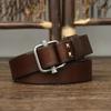 Personalized New Retro Versatile Belt Women'S Genuine Leather Non-Porous Toothless Smooth Buckle Pure Cowhide Belt Women'S Belt Tide