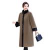 Mom's Faux Mink Velvet Winter Coat for Middle-Aged & Elderly Women - Elegant All-in-One Fur Overcoat