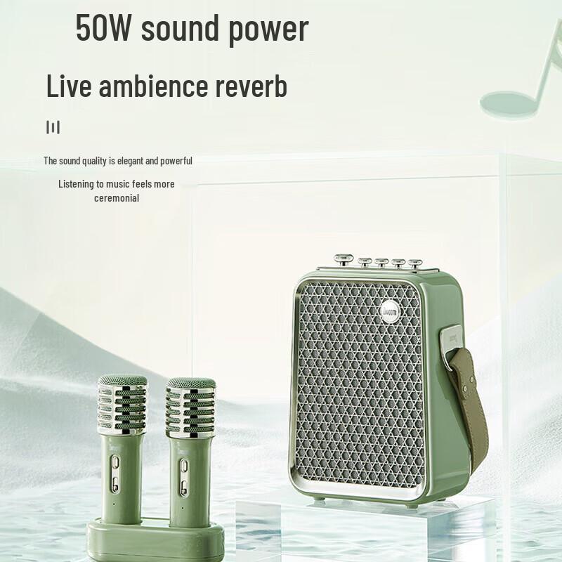 Divoom Oriental Cyan Phoenix 2nd Gen Wireless KTV Microphone CN Plug (adapter Included)