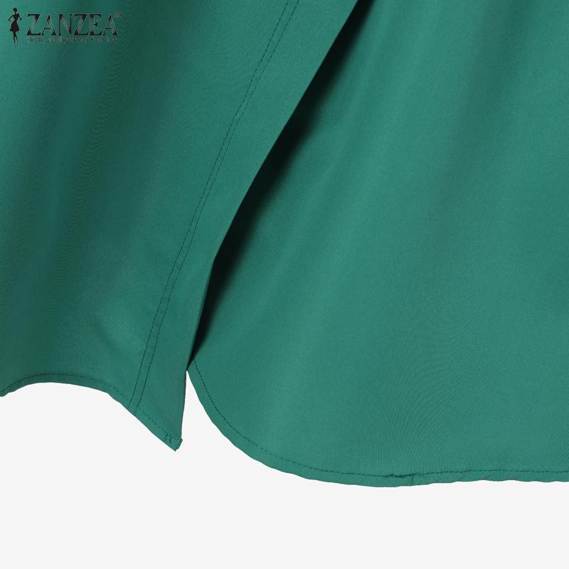ZANZEA Women Casual Elastic Waist Solid Color Loose Skirts