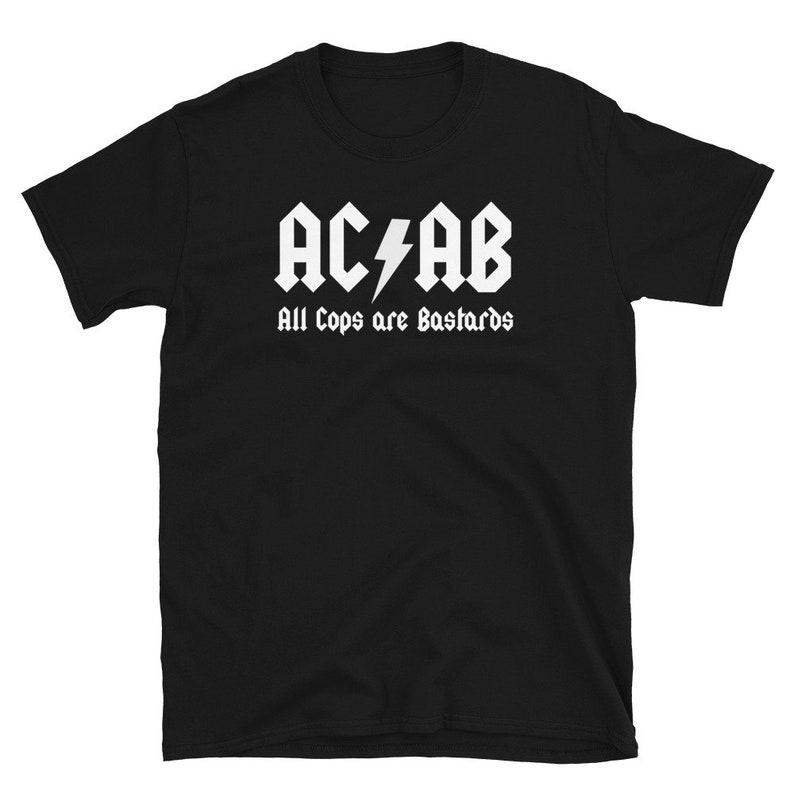 

230 г/м² 100% хлопок Ac Ab Shirt All Cops Are Bastard Shirt XXS чёрный