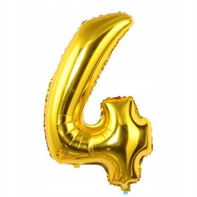 Golden Foil Balloon For Helium Large 100 Number 4