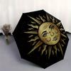 Golden Celestial Sun for Laptop, Phone, or Tablet - Unique Cosmic DesignUmbrella, Portable 3-Fold Umbrella for Men & Women,Christmas Gift ES178