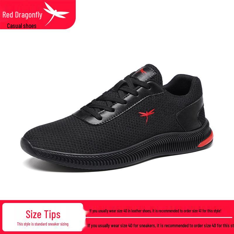 Red Dragonfly Men s Breathable Mesh Casual Travel Shoes - Anti-Odor, Lightweight Summer Sports Footwear 44