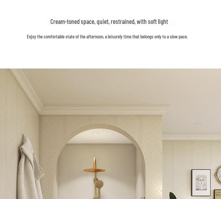 Krémové květinové retro dlaždice inspirované mořem, protiskluzové, na stěnu/podlahu do koupelny a kuchyně