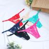 Female Low-waist Underwear G String T-Back Lace Panties Sexy Briefs Pendant  Women Thong