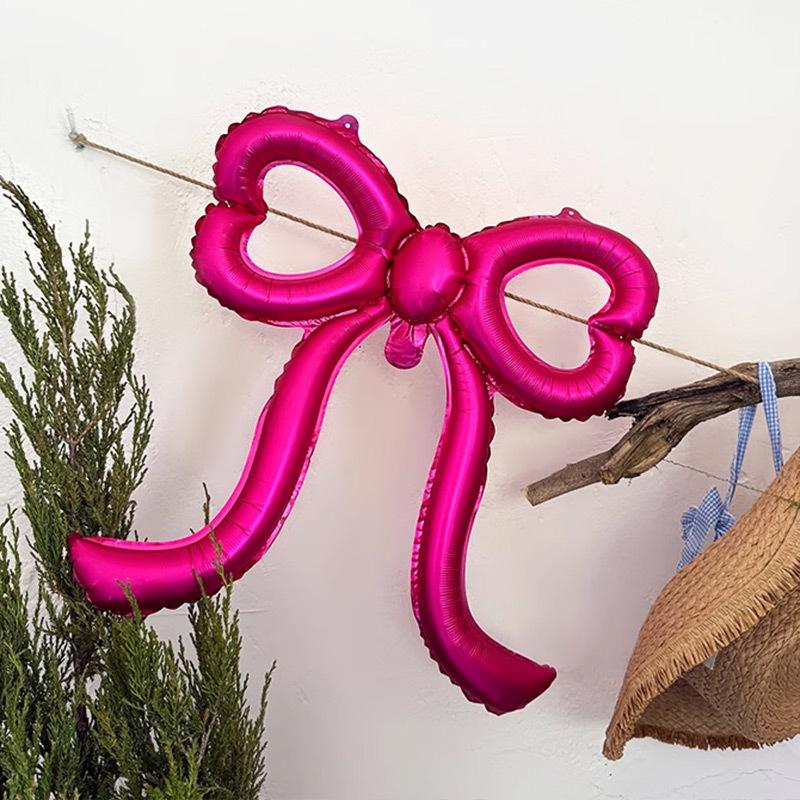 Love Bow Balloon Decoration Scene Arrangement High-End Korean Coffee Dessert Shop Dress Up Birthday