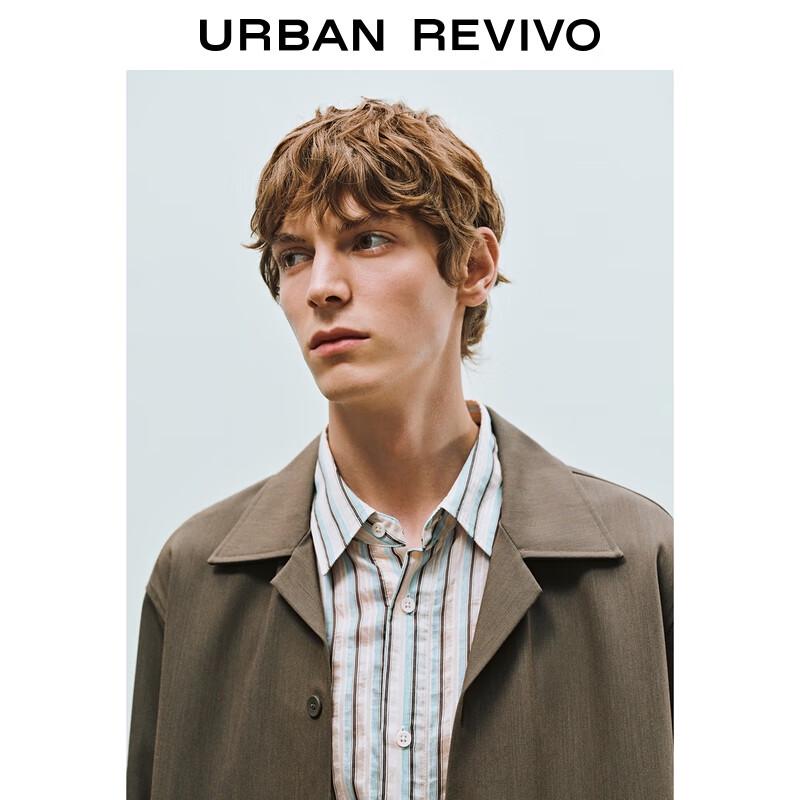 UR Men's Autumn Retro Loose Fit Long Sleeve Button Shirt