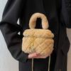Autumn And Winter Plush Niche Design Sense Bag  New Women Solid Color Popular Chain Crossbody Pack Fashion Simple Furry Bags